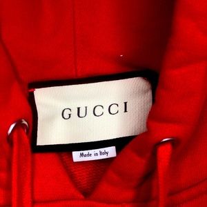 Authentic Gucci printed hooded cotton sweater